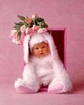 pic for Cute Pink Baby Bunny